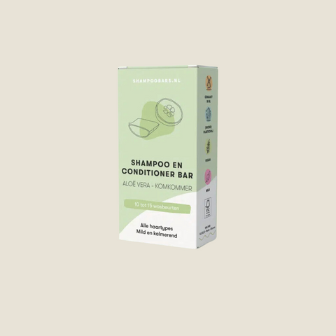 Mini Shampoo & Conditioner Bar Aloe Vera - Komkommer