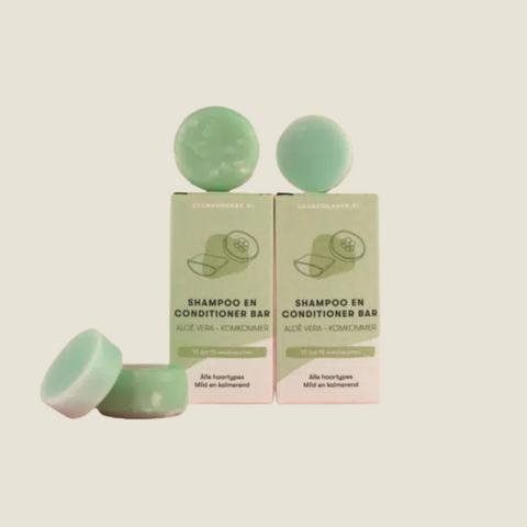 Mini Shampoo & Conditioner Bar Aloe Vera - Komkommer