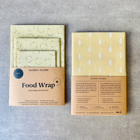 Olsen+Olsen 3-pack Beeswax Wraps